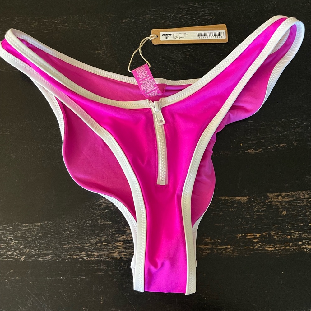Skims medium zipper bikini nwt